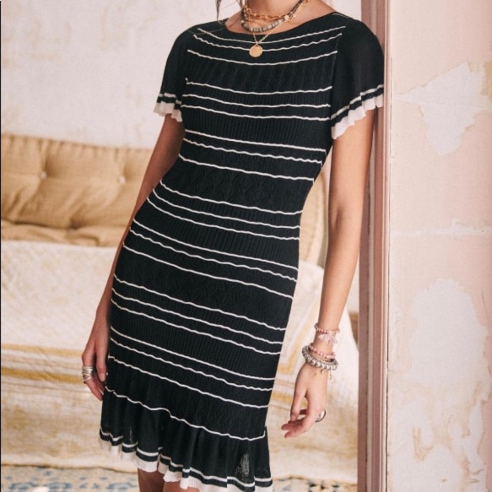 BRAND NEW Sezane Brunella Dress NWT - Picture 4 of 7